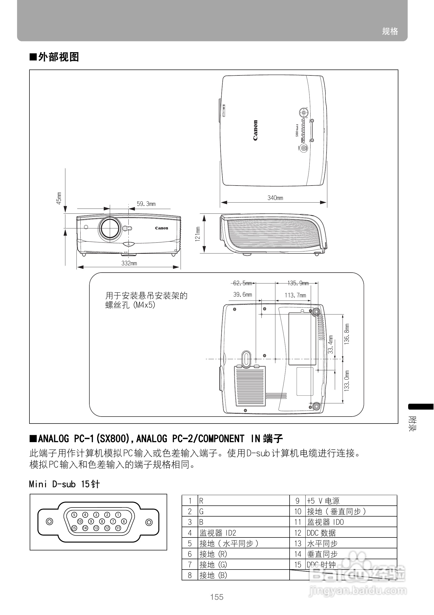 佳能SX800投影机使用说明书:[16]
