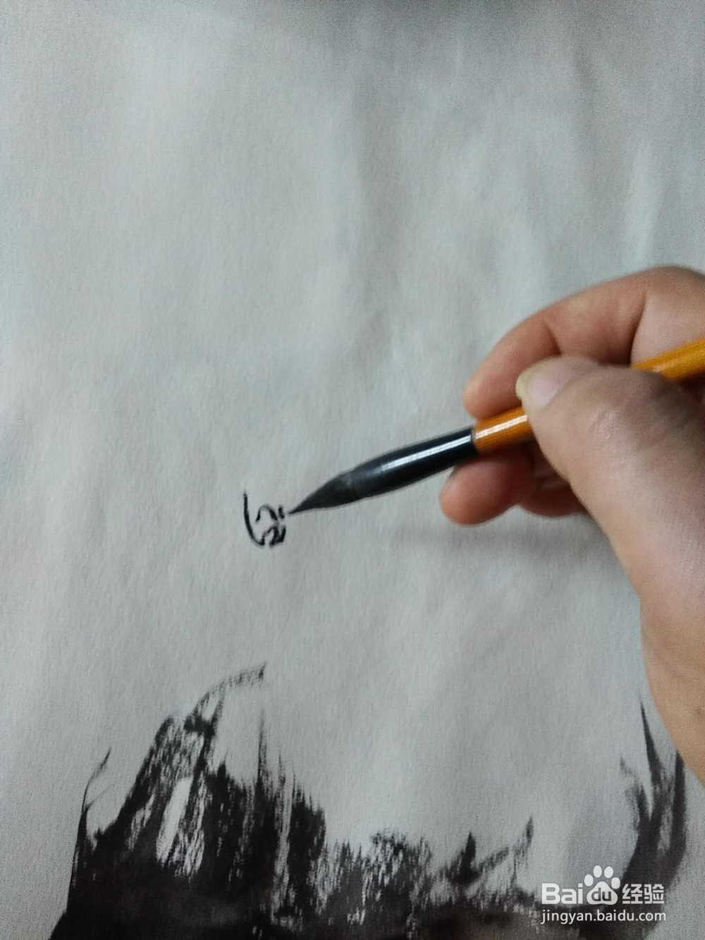 国画马的水墨画法。