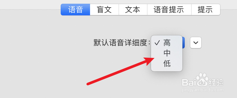 mac旁白怎么设置语音详细度