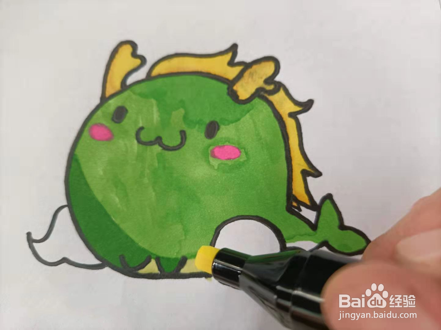 小青龙的手账图案怎么画