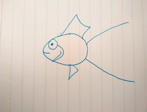 怎样画金鱼简笔画?