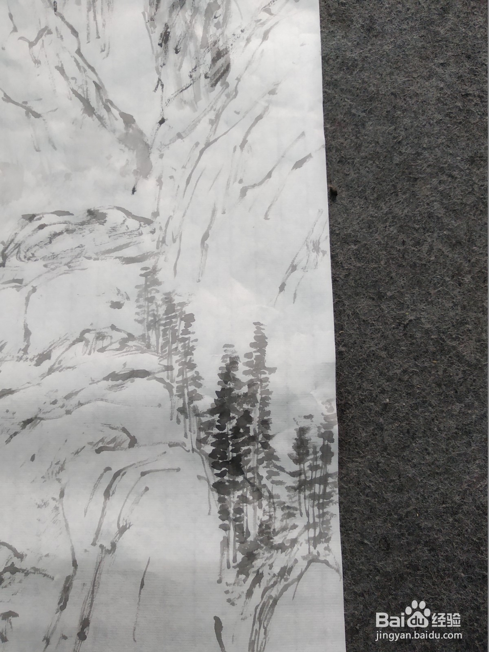 如果给山水画打线稿