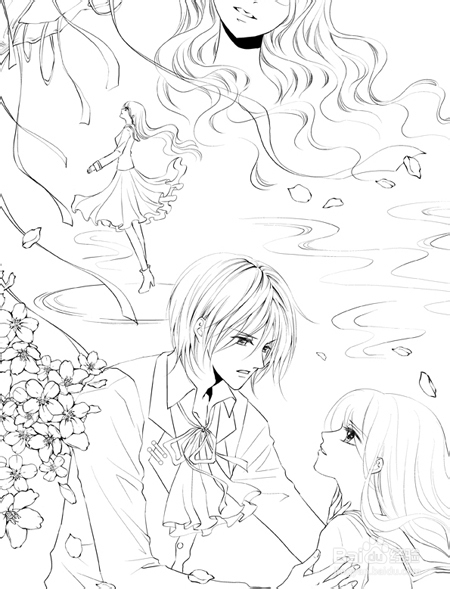 幻夜漫画插图原画教程