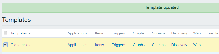 如何在zabbix的web管理中修改模板？