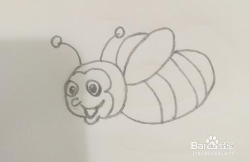 如何画一只小蜜蜂？