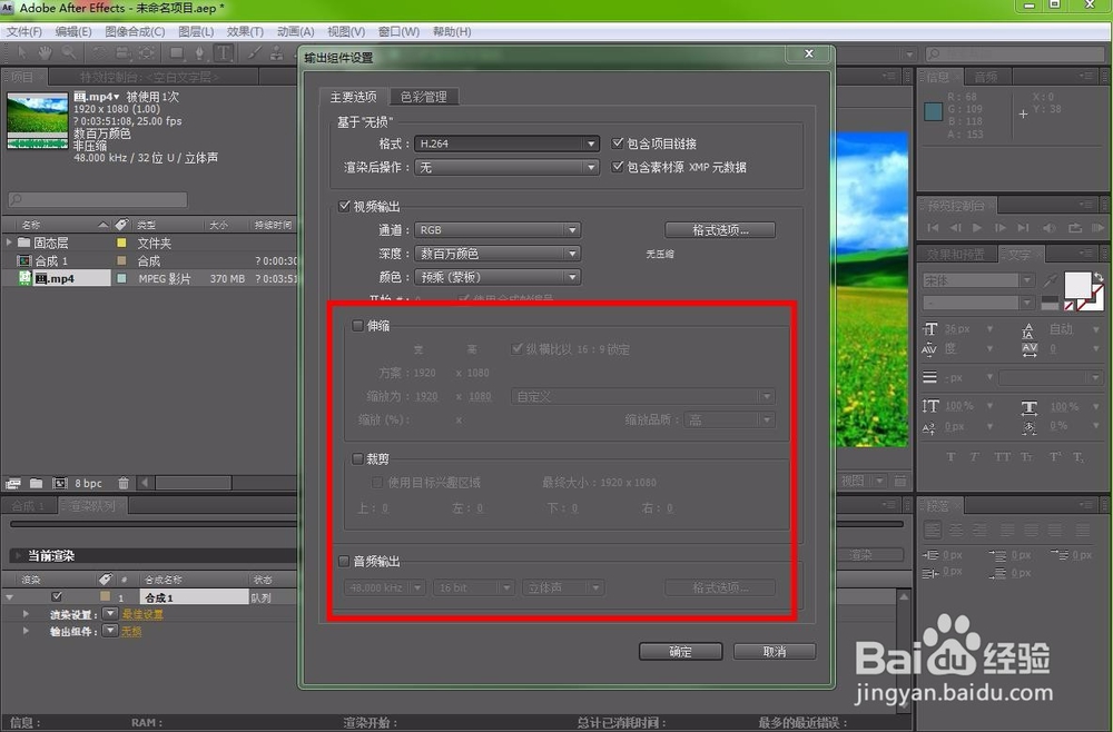 AE渲染输出什么格式体积又小又清晰
