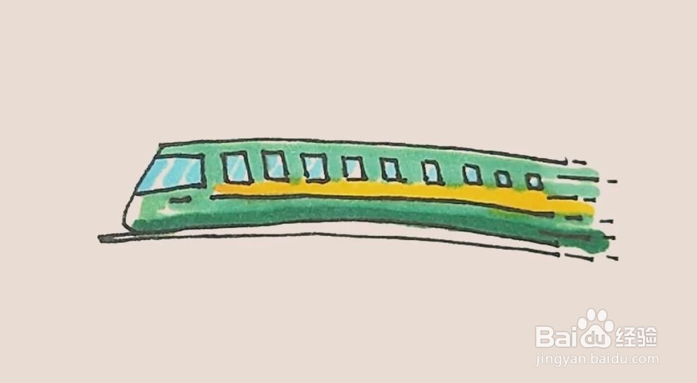 绿皮火车简笔画简单图片