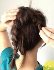 直发如何扎花苞头