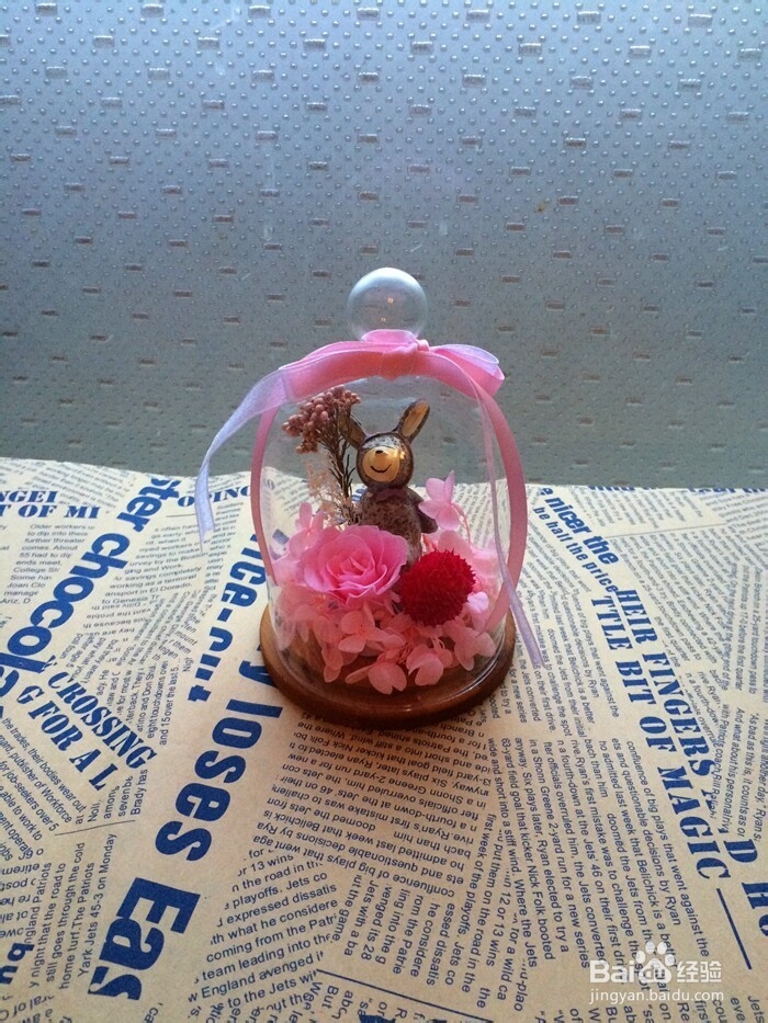 永生花盒DIY制作教程—绣球的固定方法