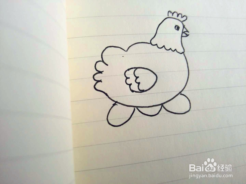 儿童画之母鸡下蛋的画法