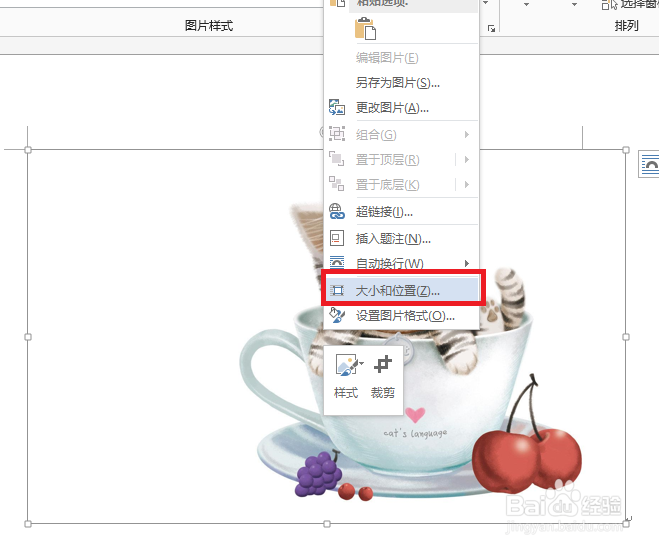Word文档入门教程之设置图片的大小