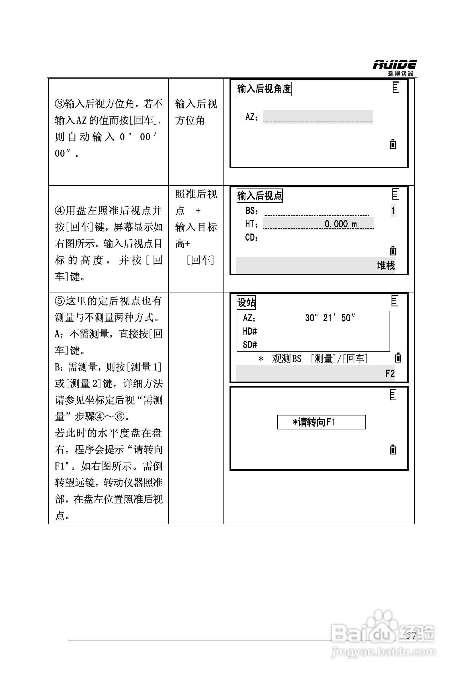 瑞得RTS-862/5R全站仪说明书:[6]
