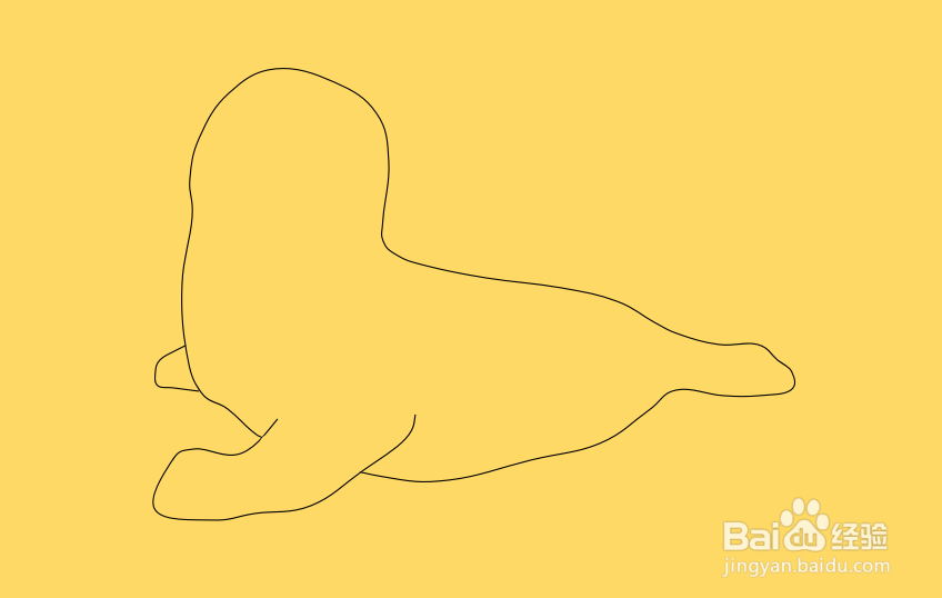 怎么画海豹幼崽的简笔画