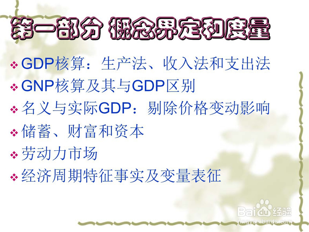 GDP的度量方法