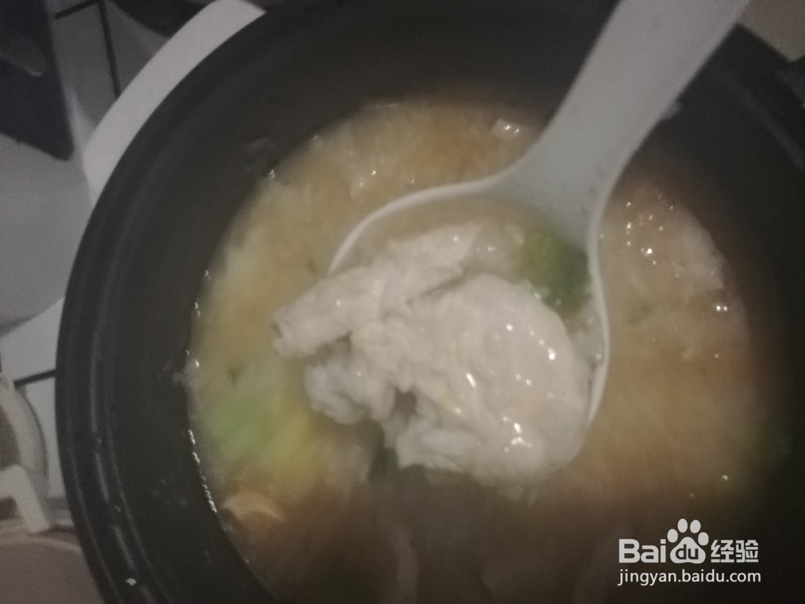 白菜鸡胸肉粥