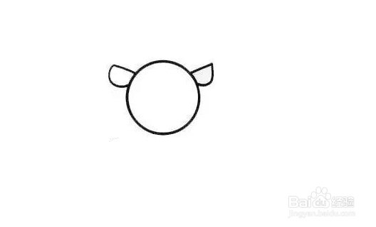 小羊头部简笔画