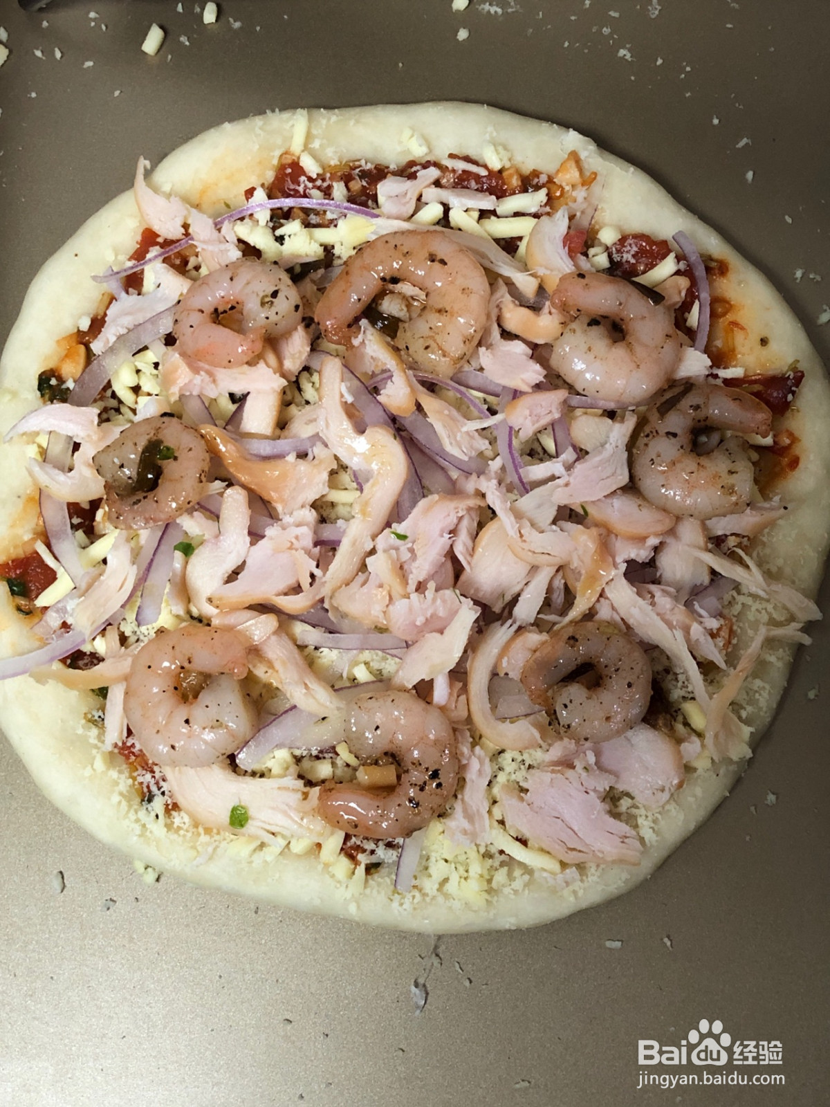 海鲜大虾披萨的做法
