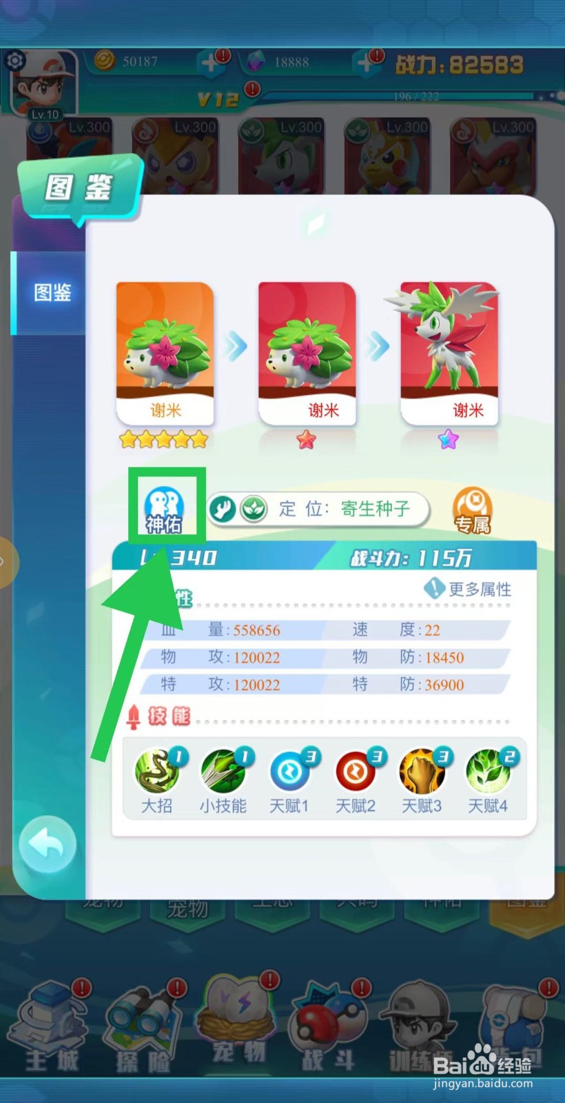 英雄魔法门如何查看谢米的神佑