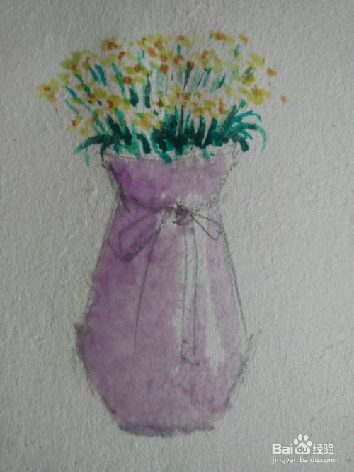 怎么画花瓶水彩绘画过程 百度经验 怎么画花瓶水彩绘画过程 百度经验