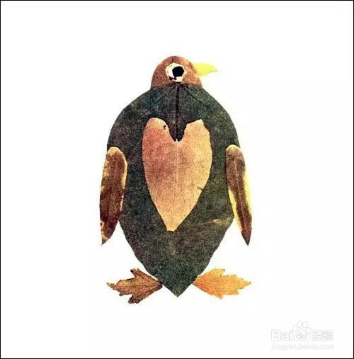 树叶做动物简单图片