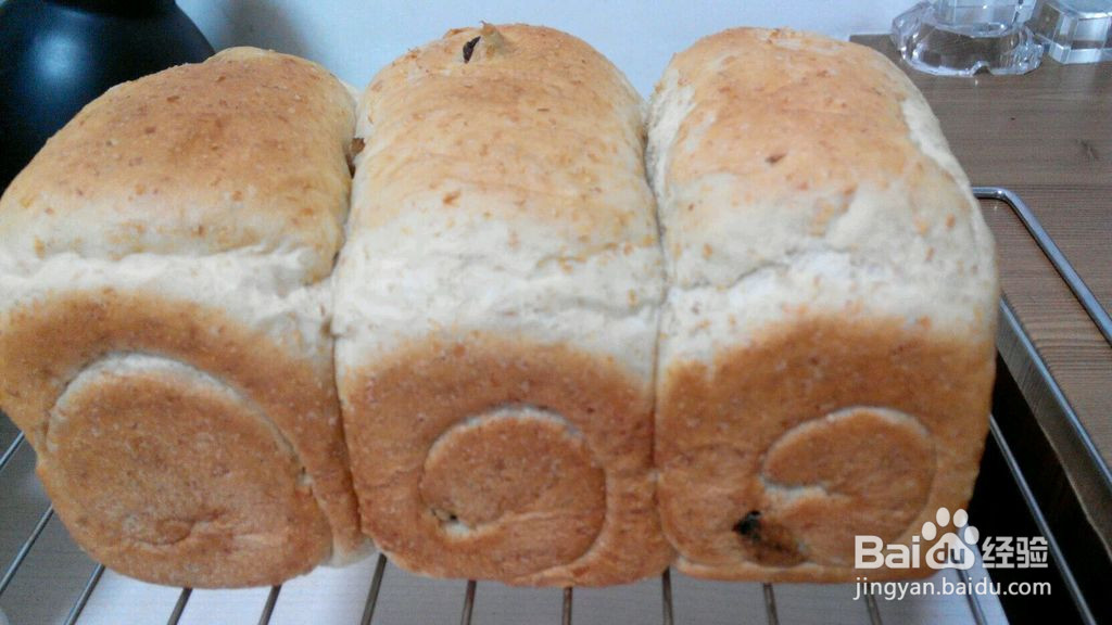 全麦葡萄干土司的做法