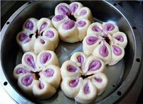 紫薯花朵枣泥包