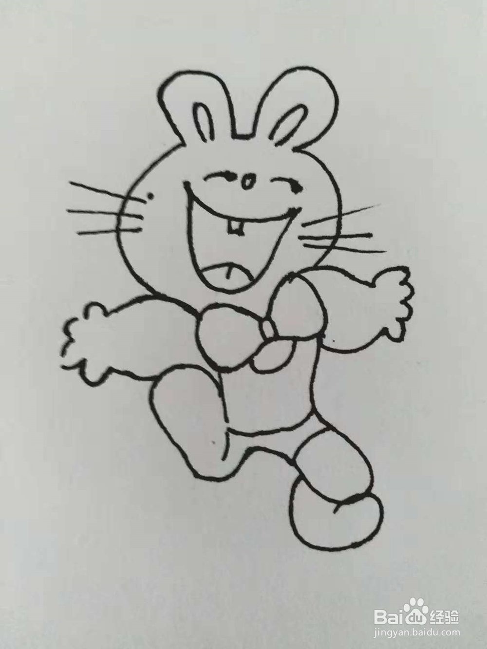 卡通兔的简笔画法《一》