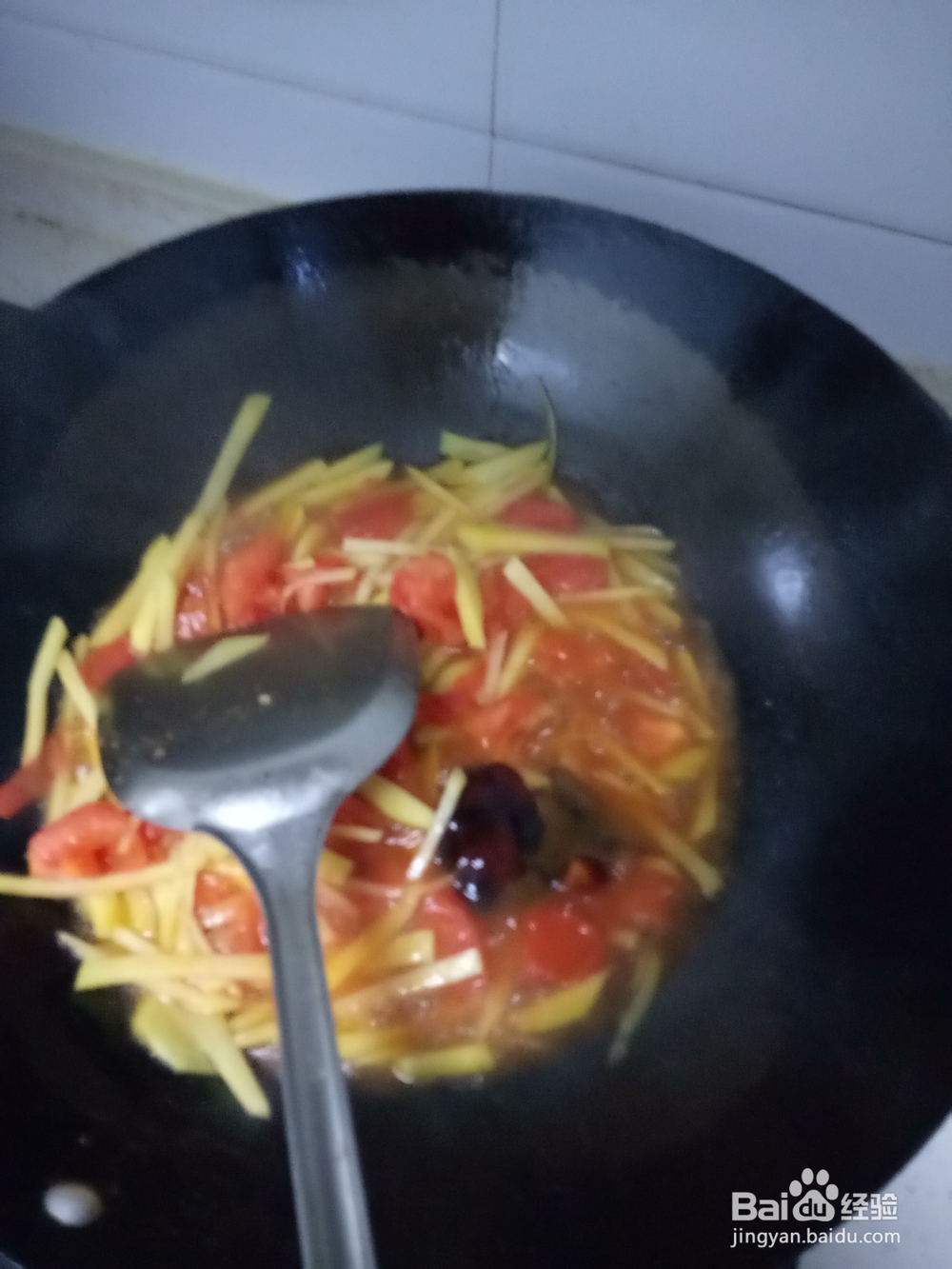 家常炒西红柿土豆