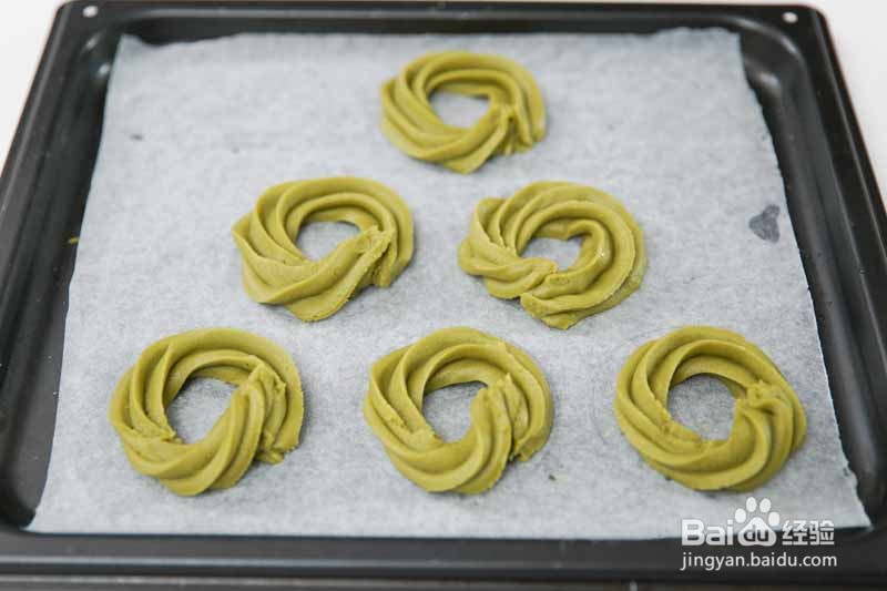 圣诞花环抹茶曲奇制作