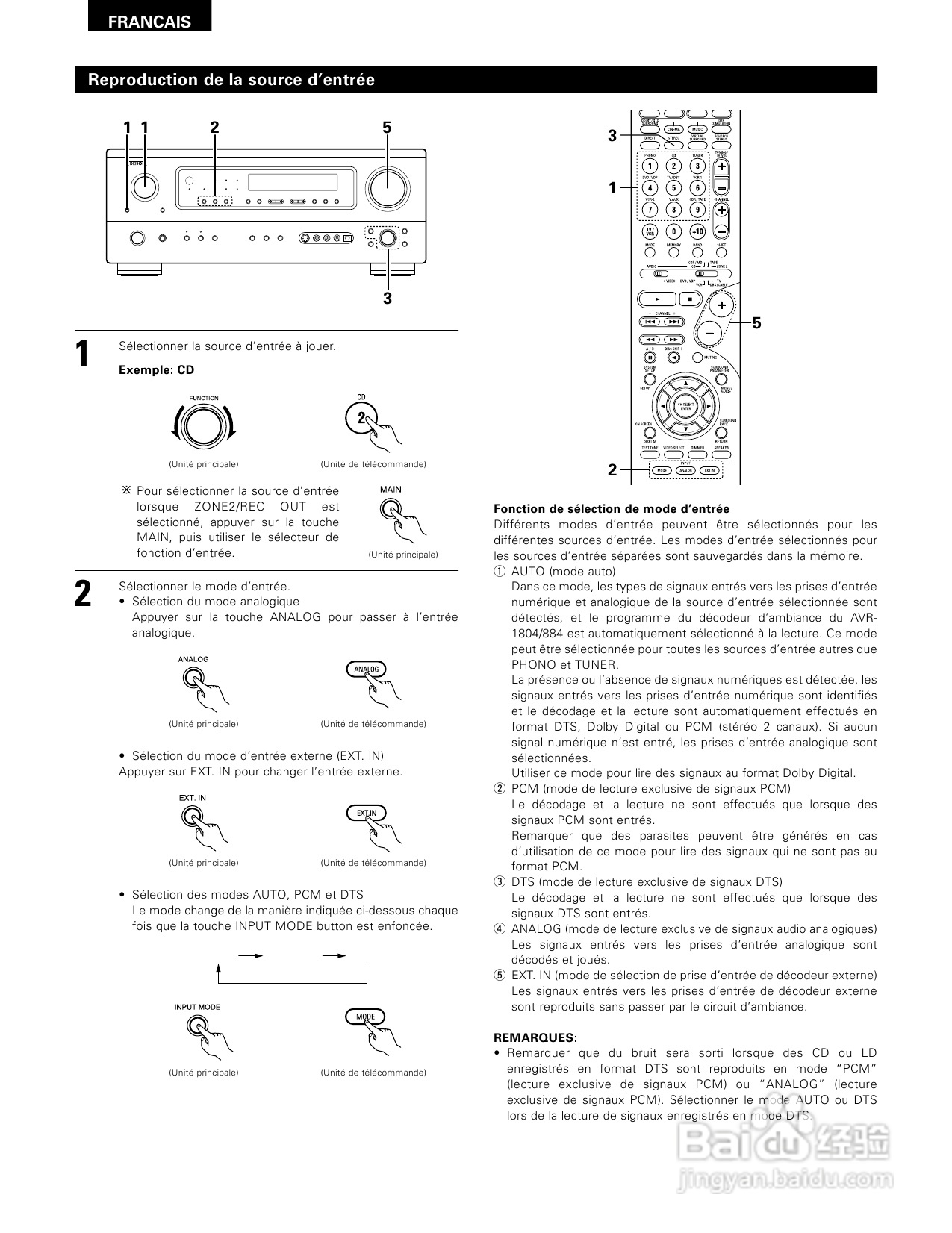 DENON AVR-1804功放说明书:[5]