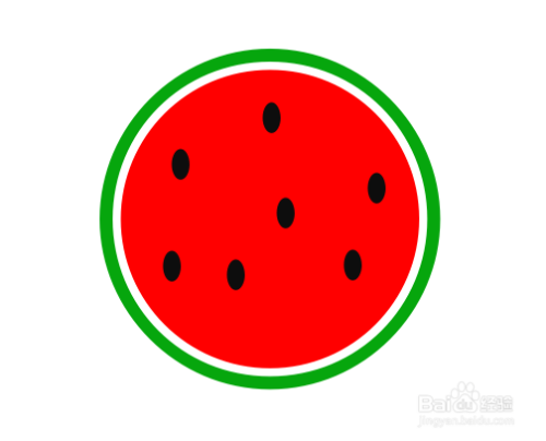 wps文档如何设计西瓜图案