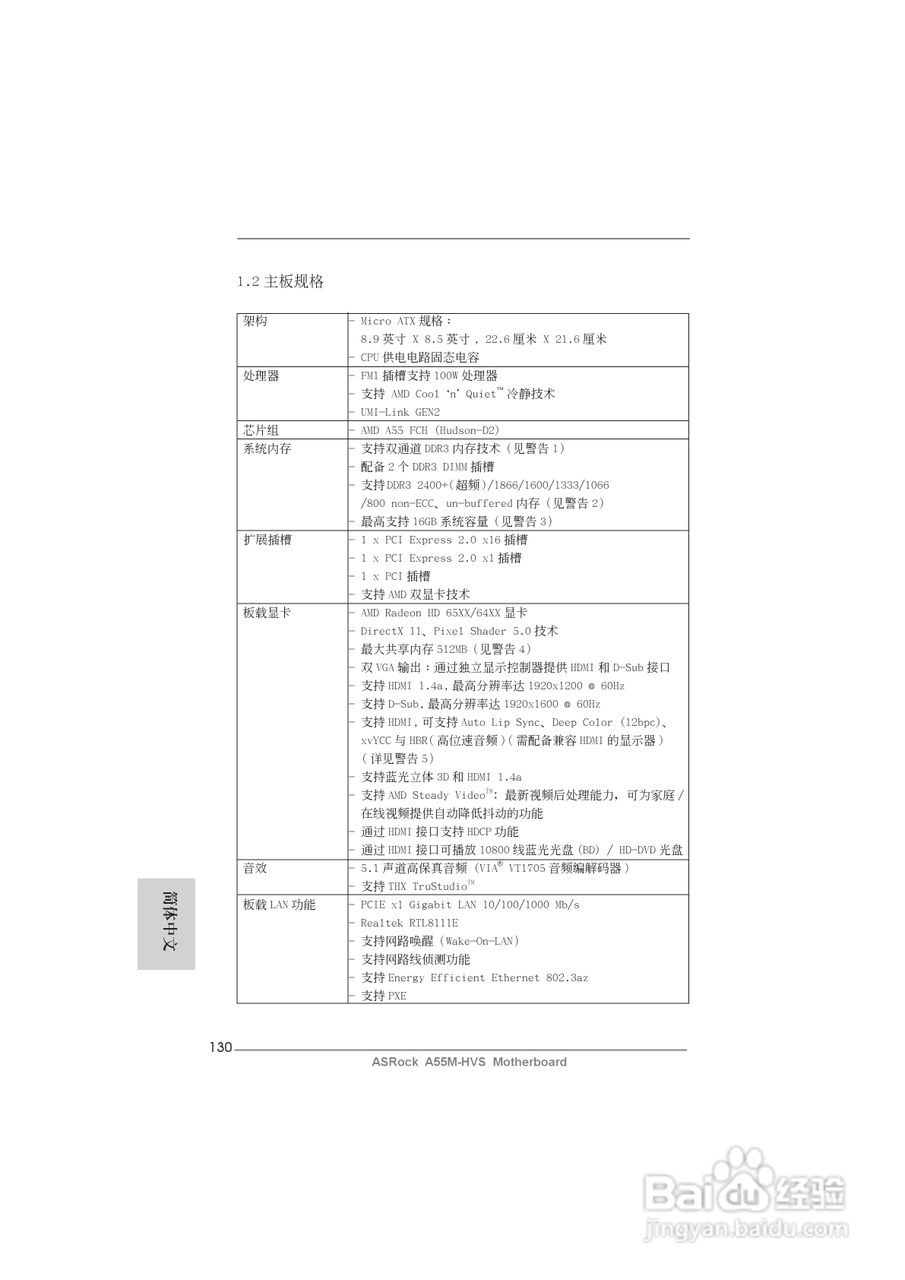华擎A55M-HV 主板安装说明书