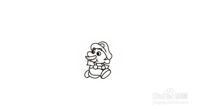 超级玛丽简笔画画法