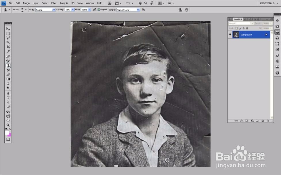 经验:如何用PS修整和恢复老照片