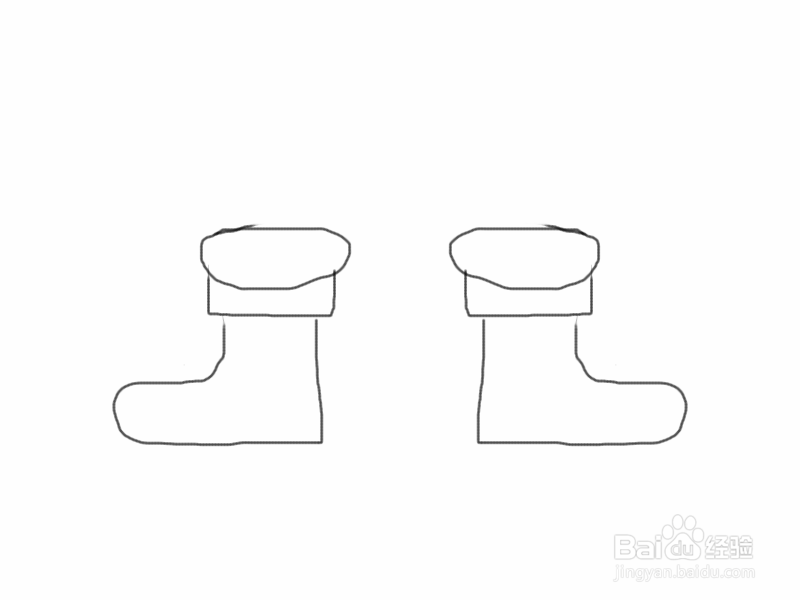 手绘涂鸦系列之怎样画圣诞靴子