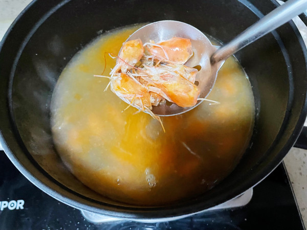鲜虾鱼片蔬菜粥