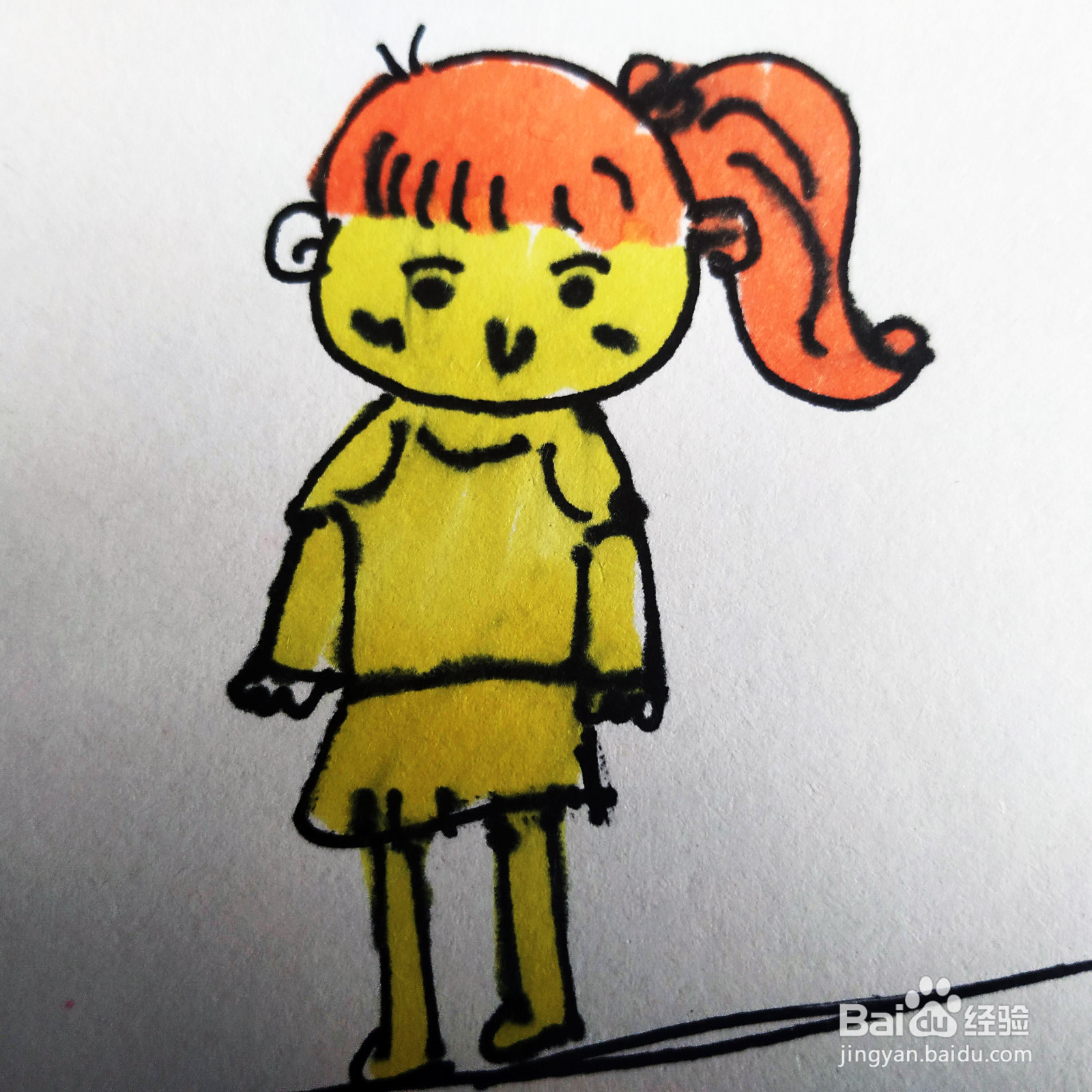 我们如何来画卡通漂亮的女孩简笔画呢
