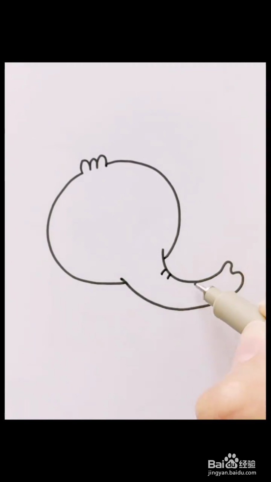 怎么画可爱的大象