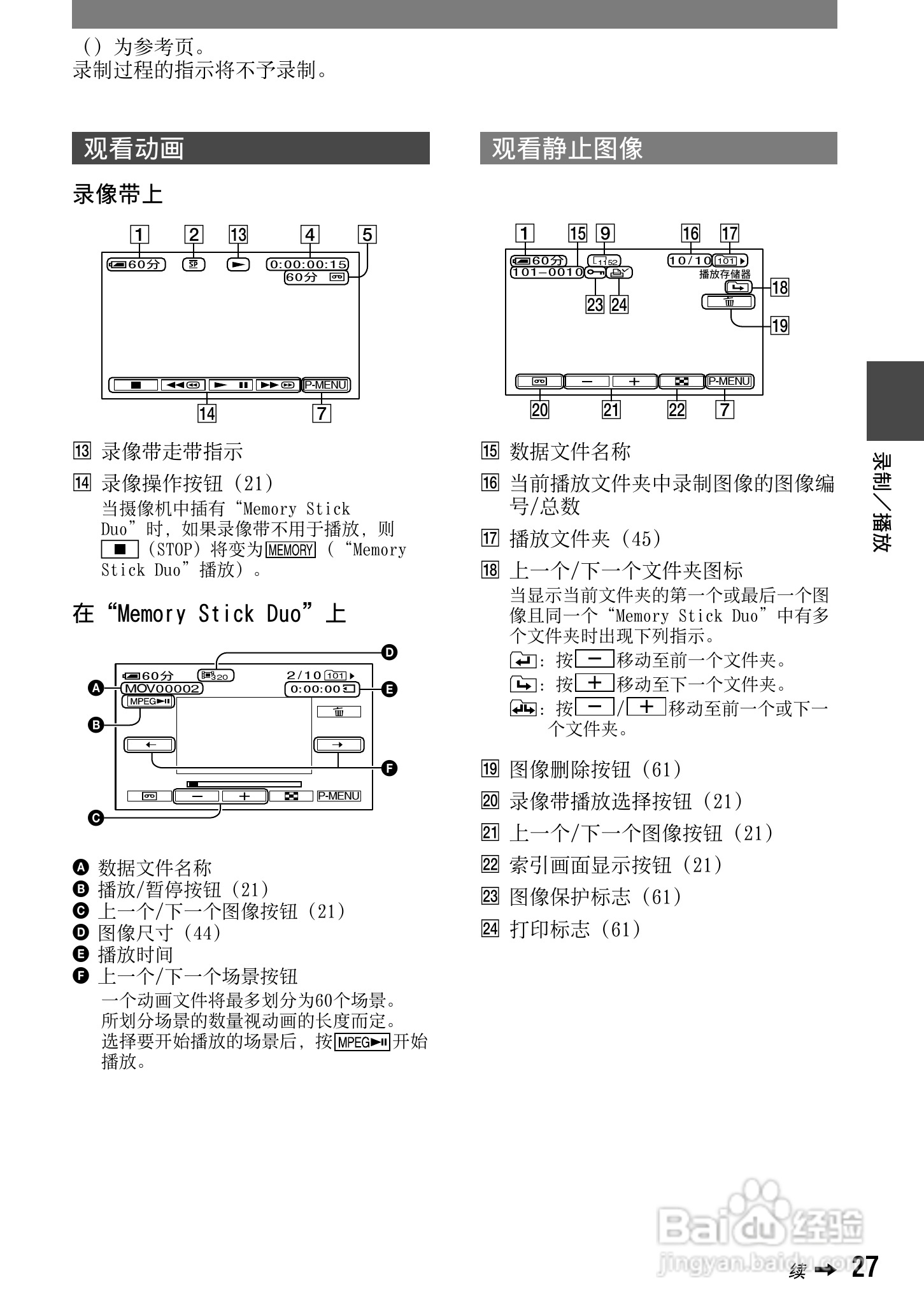 索尼DCR-HC42E数码摄像机使用说明书:[3]