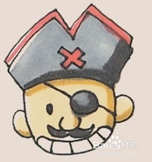 怎么画出简单的海盗呢