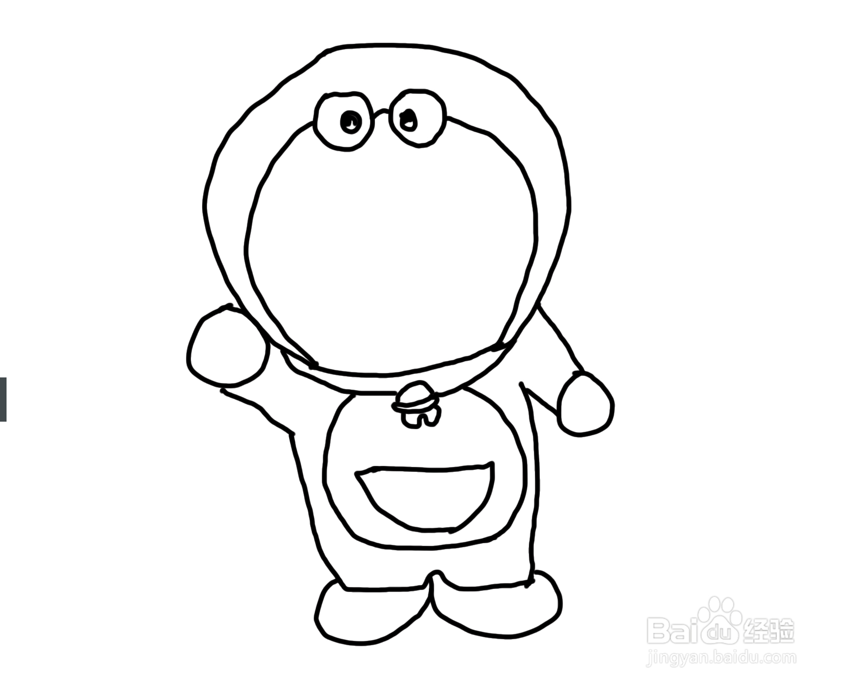 怎么画儿童彩色简笔画卡通动画人物哆啦A梦