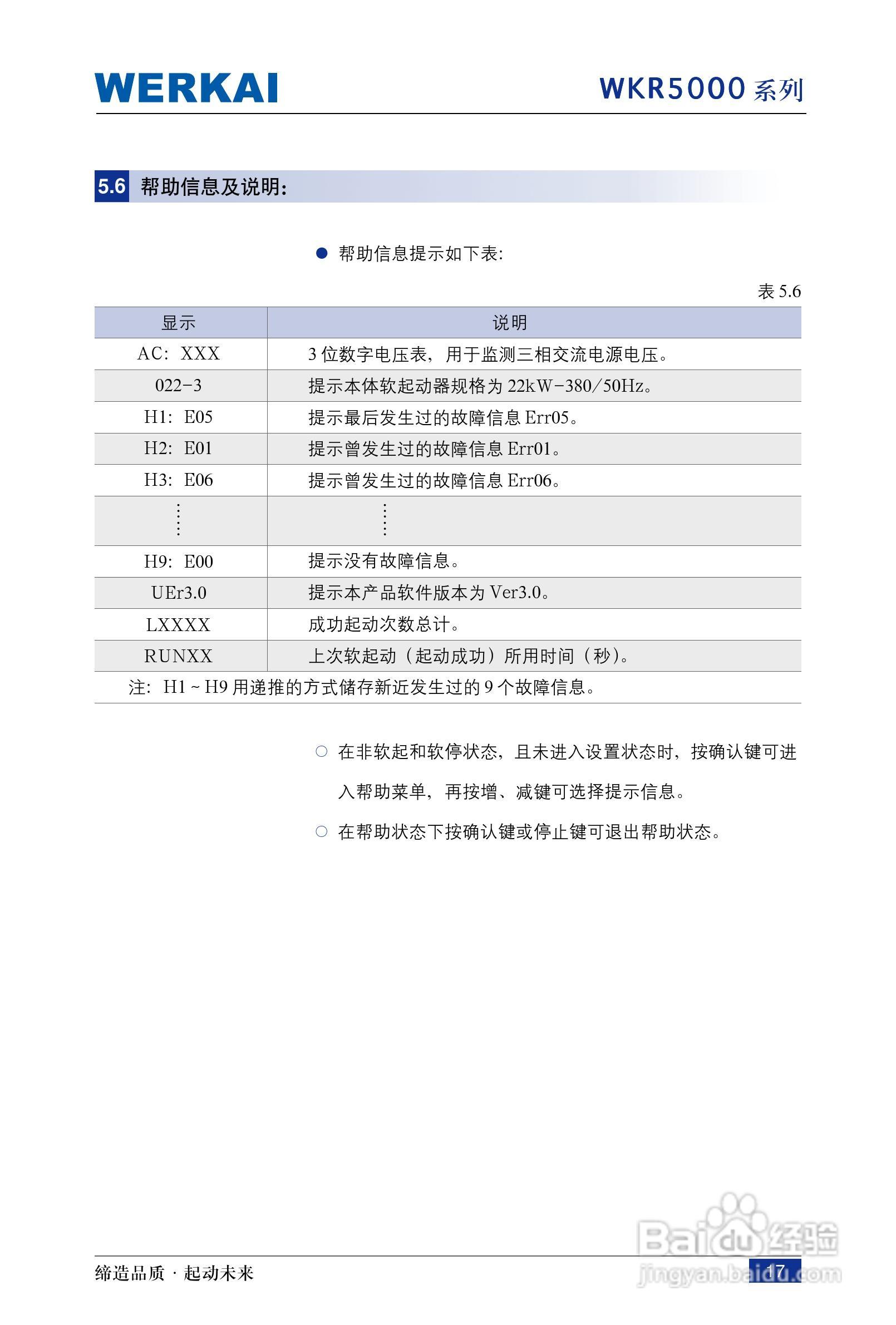 威尔凯WKR5600变频器说明书:[3]