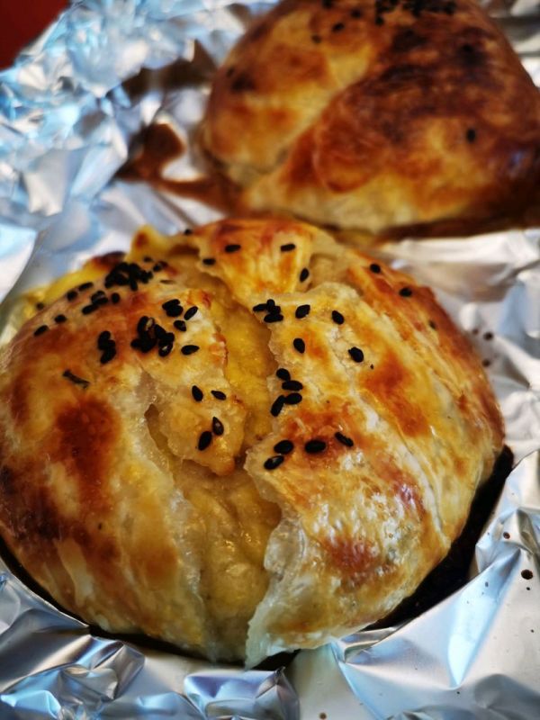 爆浆香蕉芝士手抓饼