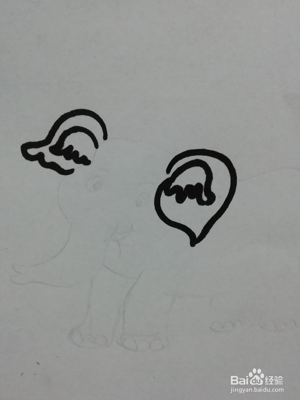 简笔画怎么画大象