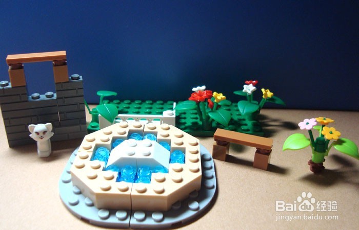 如何用积木拼装公园跳街舞的场景