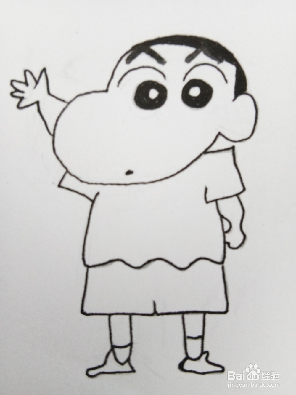 蜡笔小新简笔画步骤