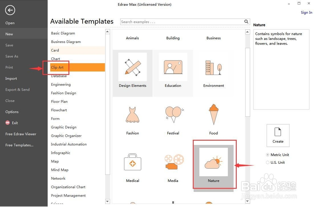 在Edraw Max中创建晴天标志图的方法