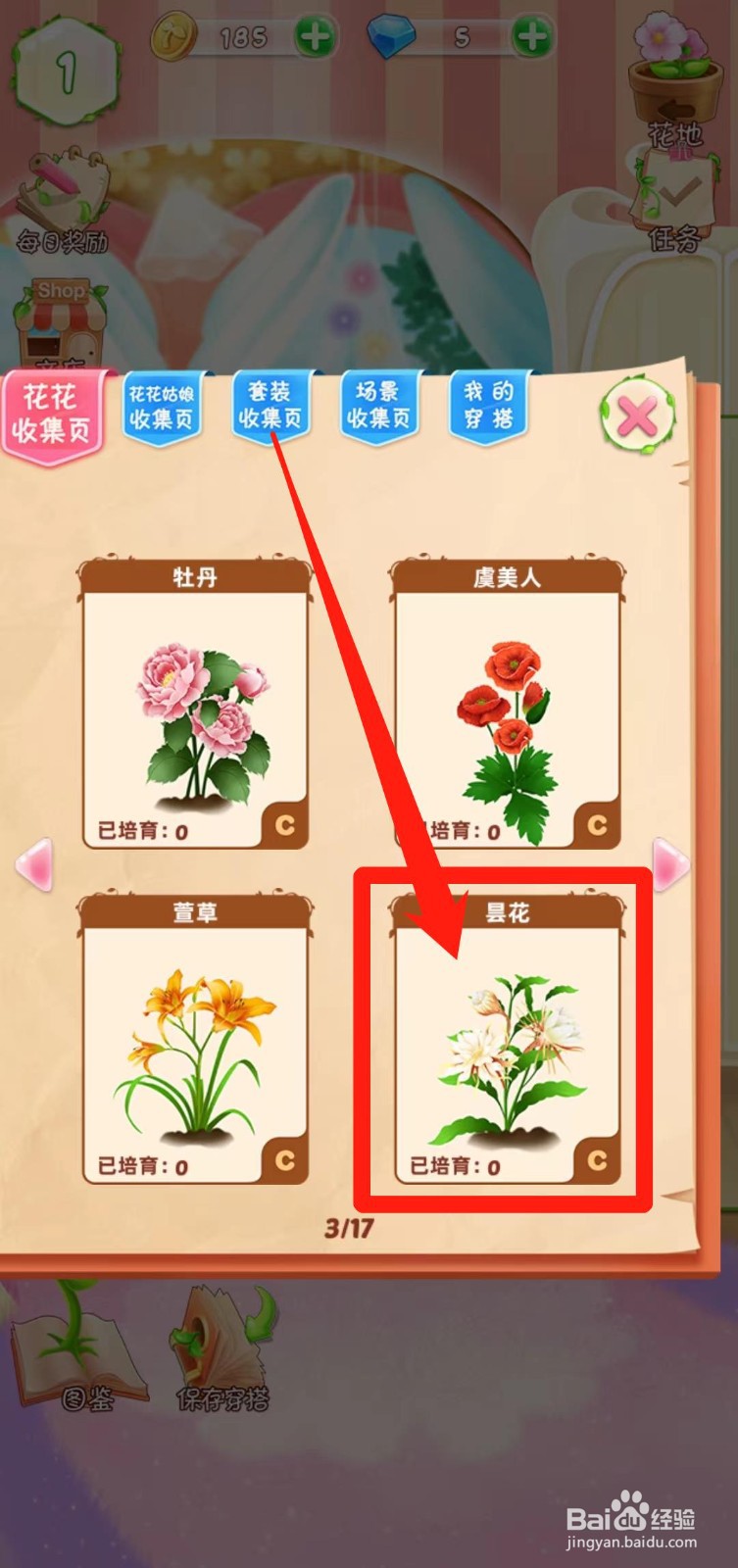 花花姑娘之魔法花园如何查看昙花稀有度