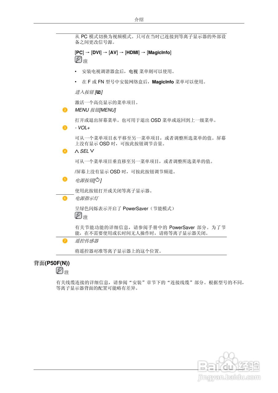 三星P50FN液晶显示器使用说明书:[1]