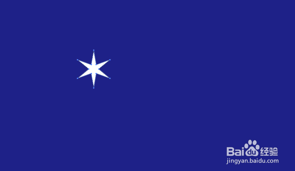 在AI里怎么制作六角星灯的效果